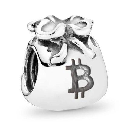 Шарм Мешочек денег с символом Биткоин (Bitcoin)