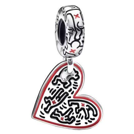Шарм-подвеска «Сердце и люди» Keith Haring™ x Pandora