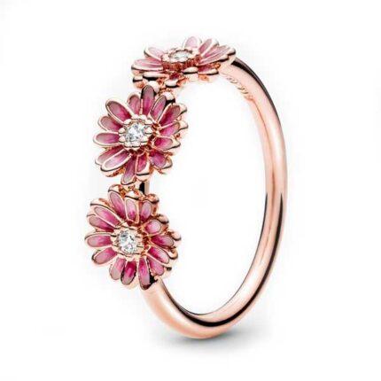 Кольцо Трио розовых маргариток Rose