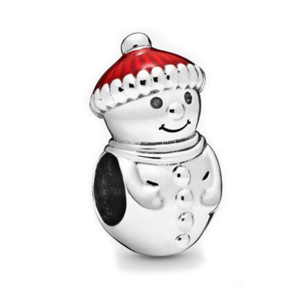Шарм Очаровательный снеговик в шляпе Санты