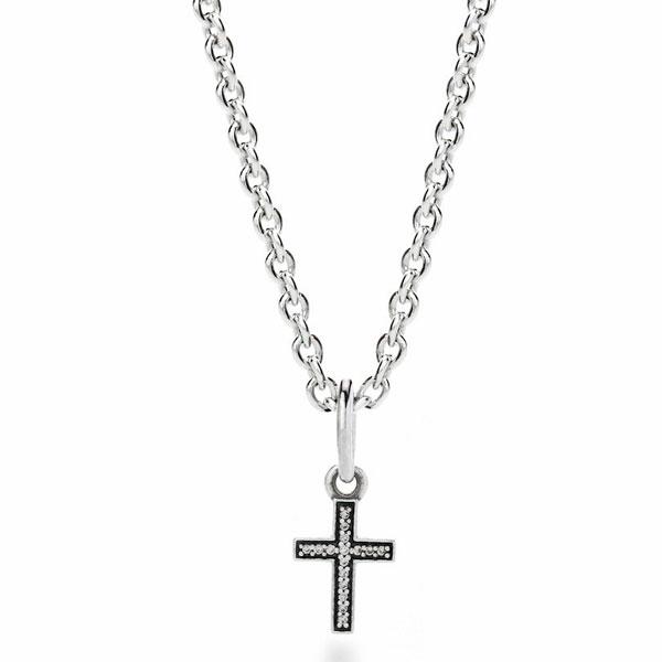 Серебряная подвеска в форме креста