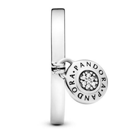 Кольцо из серебра с логотипом Pandora