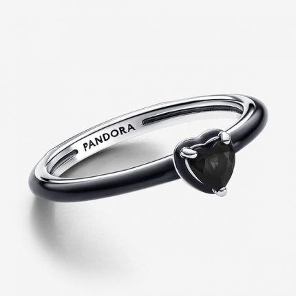 Кольцо Pandora ME Черное сердце