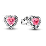 Серьги Pandora Розовое сердце