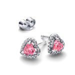 Серьги Pandora Розовое сердце